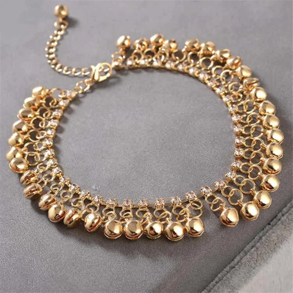 Personality Gold Silver Color Ethnic Tassel Bell Anklets for Women Girl Beach Foot Bracelet Anklet India Jewelry Accessories - Image 1