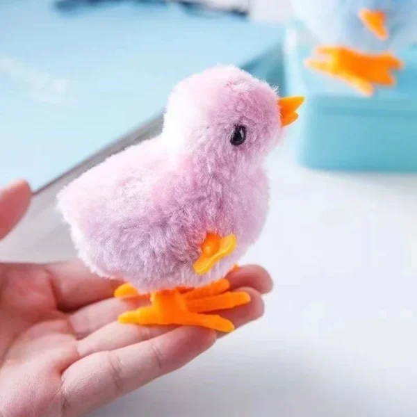 Pet Cat Toys Jumping Walking Hopping Cartoon Plush Chicken Clockwork Cat Interative Playing Toy Wind Up Chick Kitten Supplies Pet Cat Toys Jumping Walking Hopping Cartoon Plush Chicken Clockwork Cat Interative Playing Toy Wind Up Chick Kitten Supplies - Image 1