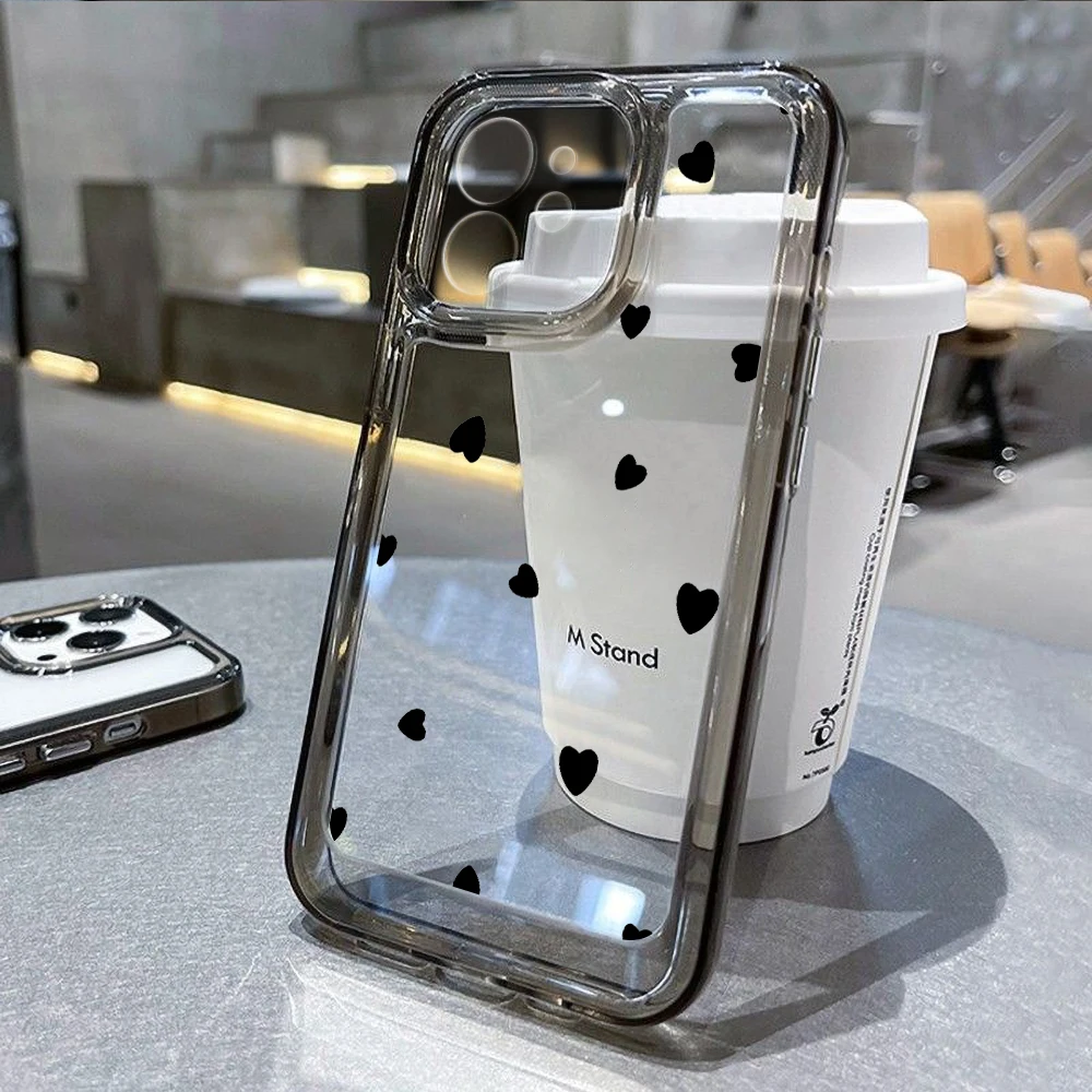 Phone Case For iPhone 15 Pro Case For iPhone 11 13 14 17 12 16 Pro Max 16E XR XS X 7 8 Plus SE Love Heart Clear Shockproof Cover Phone Case For iPhone 15 Pro Case For iPhone 11 13 14 17 12 16 Pro Max 16E XR XS X 7 8 Plus SE Love Heart Clear Shockproof Cover - Image 1