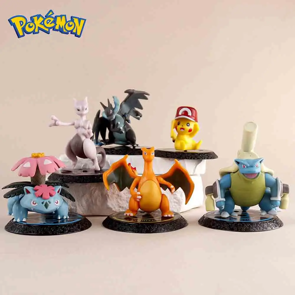 Pokemon 6 Pcs/Set Anime Figure Pikachu 6-7cm Figure Charizard Blastoise Squirtle Bulbasaur Action Figures Model toys Gifts Pokemon 6 Pcs/Set Anime Figure Pikachu 6-7cm Figure Charizard Blastoise Squirtle Bulbasaur Action Figures Model toys Gifts - Image 1