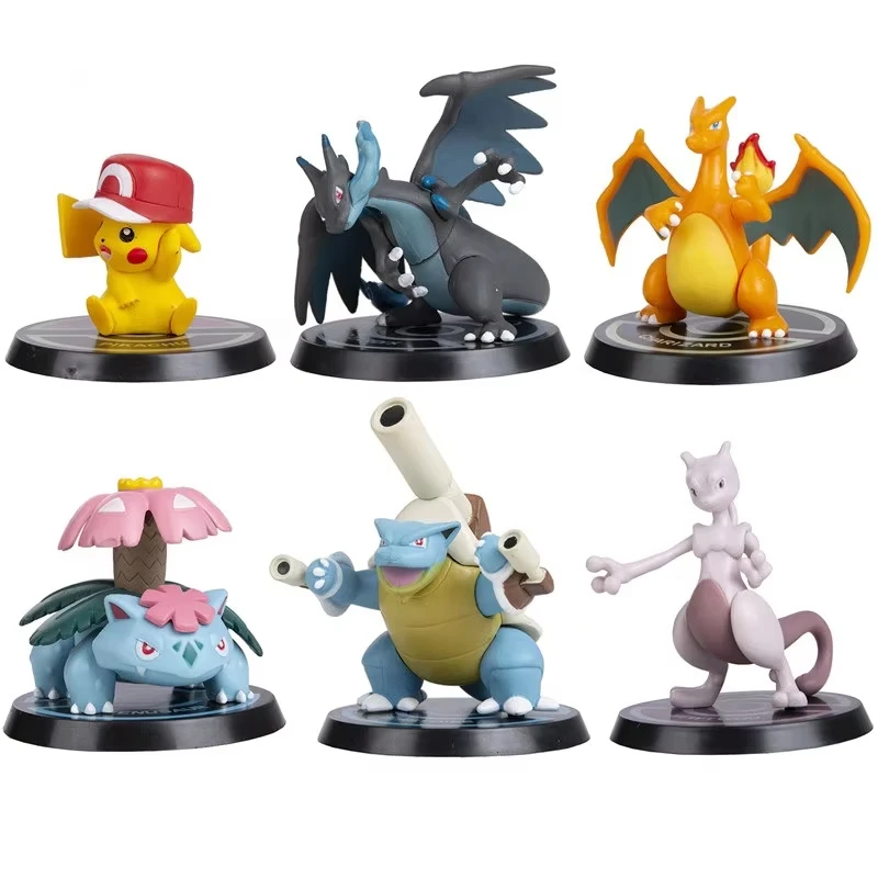 Pokemon 6 Pcs/Set Anime Figure Pikachu 6-7cm Figure Charizard Blastoise Squirtle Bulbasaur Action Figures Model toys Gifts Pokemon 6 Pcs/Set Anime Figure Pikachu 6-7cm Figure Charizard Blastoise Squirtle Bulbasaur Action Figures Model toys Gifts - Image 1