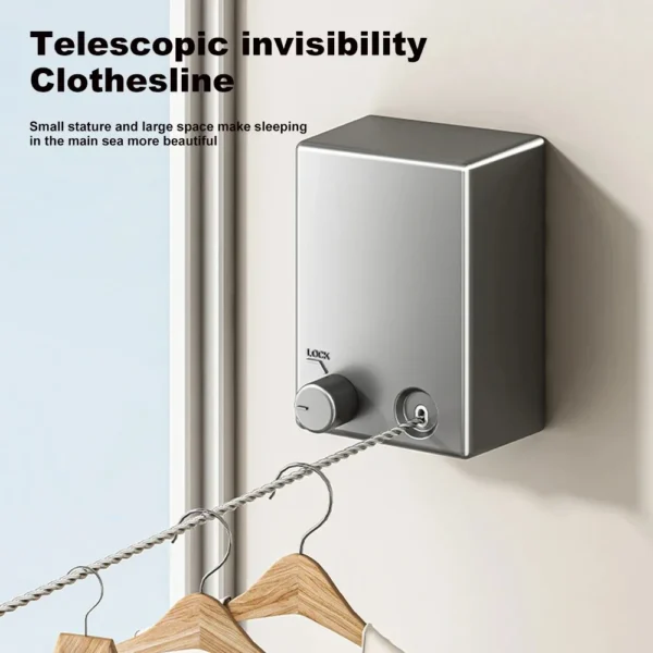 Retractable Clothesline Stainless Seel Pull-Out Clothes-Drying Machine Rope Space-Saving Clothes Drying Rack For Household Retractable Clothesline Stainless Seel Pull-Out Clothes-Drying Machine Rope Space-Saving Clothes Drying Rack For Household - Image 1