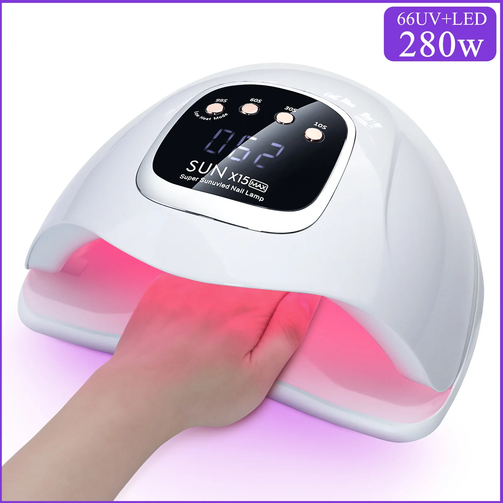 SUN X15 MAX High-Power Nail Drying Lamp For Gel Nails 280W 66LEDS Gel Polish Drying Machine With Auto Sensor UV LED Nail Lamp SUN X15 MAX High-Power Nail Drying Lamp For Gel Nails 280W 66LEDS Gel Polish Drying Machine With Auto Sensor UV LED Nail Lamp - Image 1