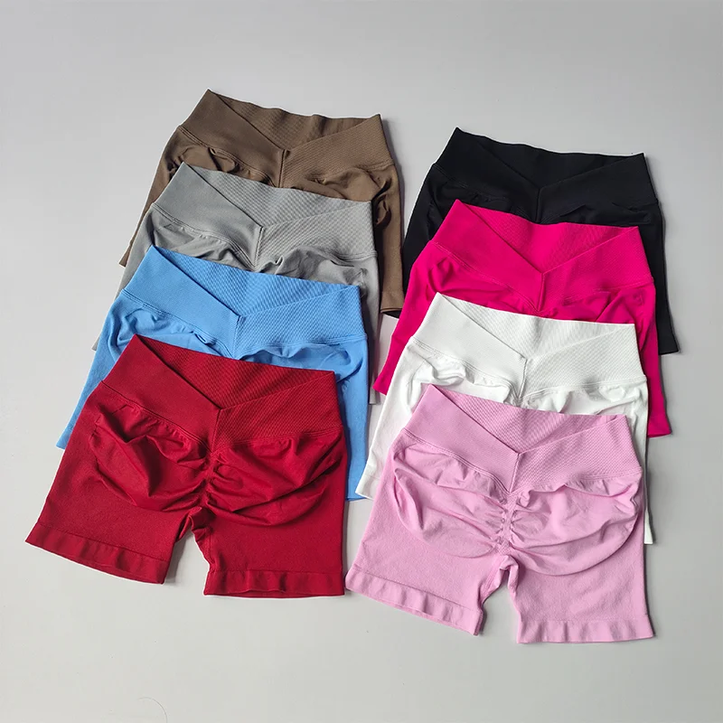 Seamless Yoga Shorts for Women V Back Waist Workout Fitness Lift Butt Gym Duick-dry Running shorts Sportswear Sports Short Pants Seamless Yoga Shorts for Women V Back Waist Workout Fitness Lift Butt Gym Duick-dry Running shorts Sportswear Sports Short Pants - Image 1
