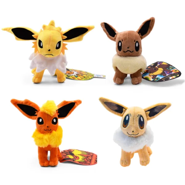 Shiny Eevee Flareon Jolteon Plush Toys Game for Collectible Gift,Soft Plushies Cartoon Character - Image 1