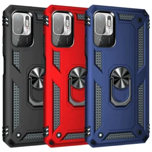 Shockproof Armor Bumper Case For Xiaomi Redmi Note 12 11 10 Prime 9 Pro Max 11S 11T 10T 9T 10C 9S 10S 5G 9A 9C Metal Ring Cover