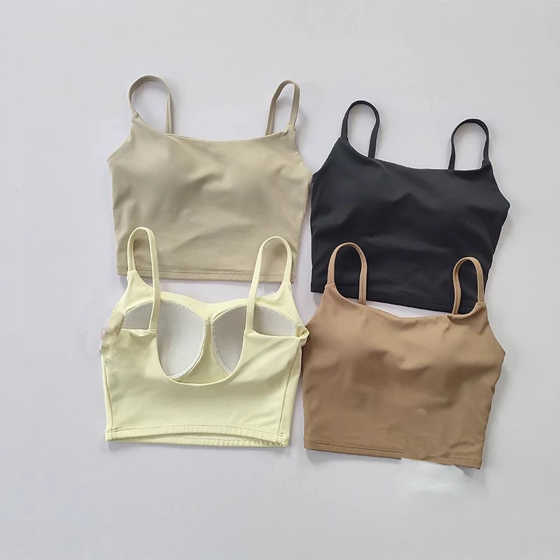 Small Sling Vest Integrated Fixed Gathering Sports Underwear Women's Bra Beauty Back Training Fitness Bra Summer Clothing Suit Small Sling Vest Integrated Fixed Gathering Sports Underwear Women's Bra Beauty Back Training Fitness Bra Summer Clothing Suit - Image 1