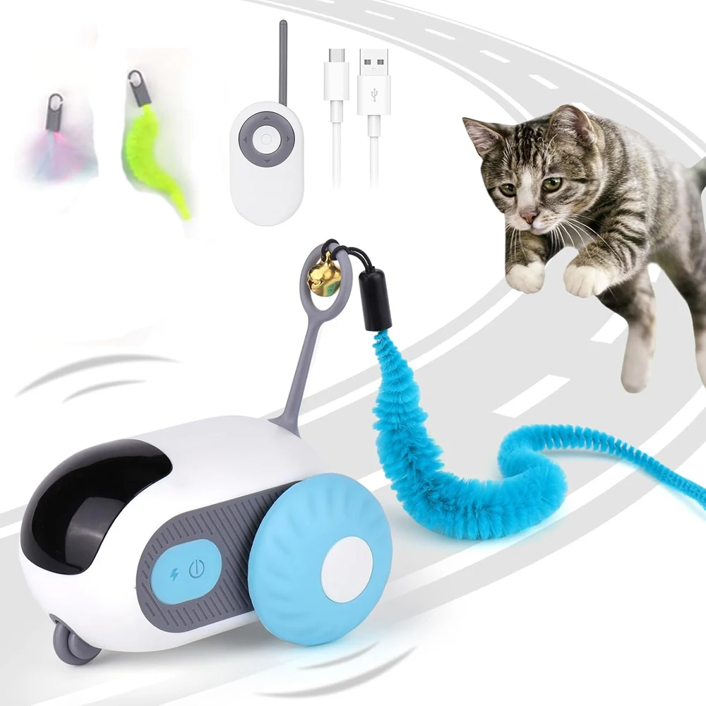 Smart Cat Toy 2 Modes Automatic Moving Remote Controlled Toy Car for Cats Dogs Interactive Playing Kitten Training Pet Supplies Smart Cat Toy 2 Modes Automatic Moving Remote Controlled Toy Car for Cats Dogs Interactive Playing Kitten Training Pet Supplies - Image 1