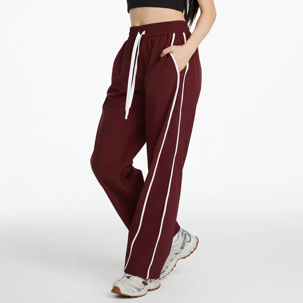 Sport Pants for Women in Summer New Style Running Professional Quick-drying Pants Breathable Outdoor Casual Loose Yoga Fitness Sports Trousers Women Summer Cool Windproof Outdoor Mountaineering Loose Casual Wide-leg Pants Quick-drying Sun Protection Pants - Image 1