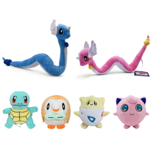 Squirtle Togepi Dragonair Jigglypuff Shiny Dragonair Plush Toys Stuffed Collection Doll, Birthday Gift for Children Squirtle Togepi Dragonair Jigglypuff Shiny Dragonair Plush Toys Stuffed Collection Doll, Birthday Gift for Children - Image 1