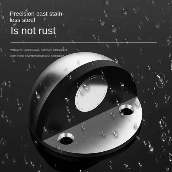 Stainless Steel Magnetic Door Stopper, Heavy Duty Hidden Door Stop, Wall Mount Door Holder, Home Improvement Furniture Hardware Stainless Steel Magnetic Door Stopper, Heavy Duty Hidden Door Stop, Wall Mount Door Holder, Home Improvement Furniture Hardware - Image 1