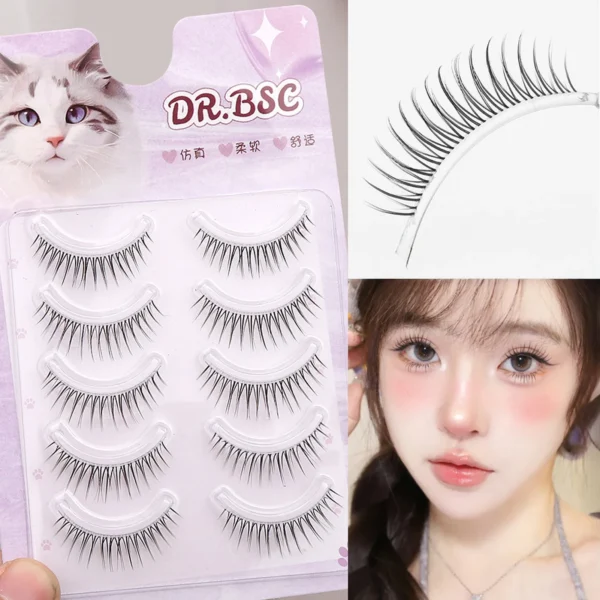 Thin Band Manga Lashes Extension Korean Idol Doll Cosplay DIY Eye Lash Natural Asian False Eyelashes Thin Band Manga Lashes Extension Korean Idol Doll Cosplay DIY Eye Lash Natural Asian False Eyelashes - Image 1
