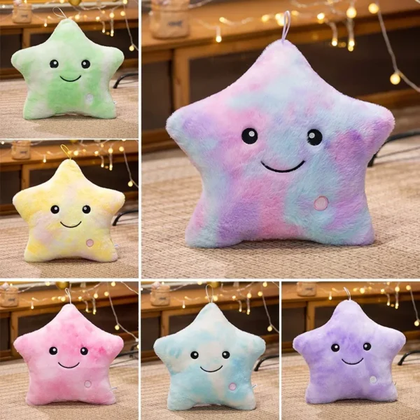 Tie-Dye Rabbit Fur luminous Star Plush Toys Cartoon Lovely Colouful Shiny Star Stuffed Dolls Soft Homedecor Sleeping Pillow Tie-Dye Rabbit Fur luminous Star Plush Toys Cartoon Lovely Colouful Shiny Star Stuffed Dolls Soft Homedecor Sleeping Pillow - Image 1