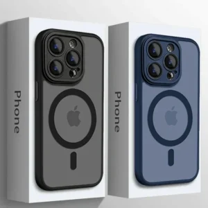 Translucent Original Case For iPhone 15 16 14 13 11 12 Pro Max For Magsafe Magnetic Wireless Charge Lens Protector Matte Cover