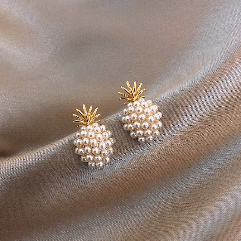 Trendy Geometric Pearl Earring Women Classic Pineapple Pearl Stud Earrings Female Fashion Earrings Female Jewelry Gift Trendy Geometric Pearl Earring Women Classic Pineapple Pearl Stud Earrings Female Fashion Earrings Female Jewelry Gift - Image 1