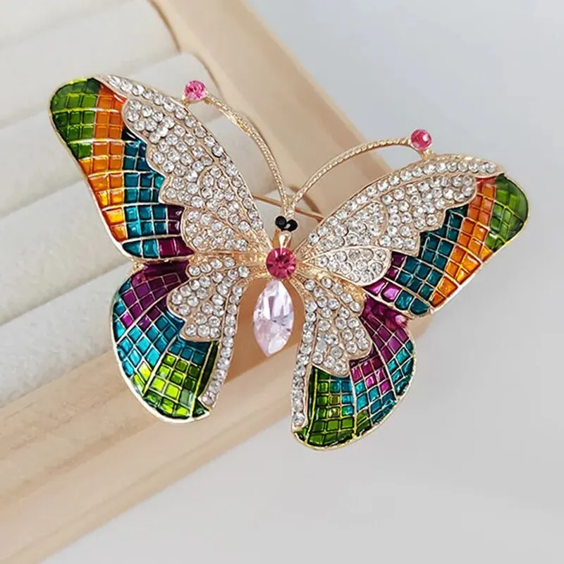 Trendy Multicolour Alloy Butterfly Brooches For Women Metal Crystal Insect Brooch Party Birthday Winter Jewelry Trendy Multicolour Alloy Butterfly Brooches For Women Metal Crystal Insect Brooch Party Birthday Winter Jewelry - Image 1