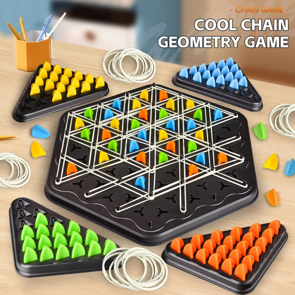 Triangle Link Chess Tabletop Puzzle Game Family Parent-Child Interactive Game Logical Thinking Training Educational Toy Triangle Link Chess Tabletop Puzzle Game Family Parent-Child Interactive Game Logical Thinking Training Educational Toy - Image 1