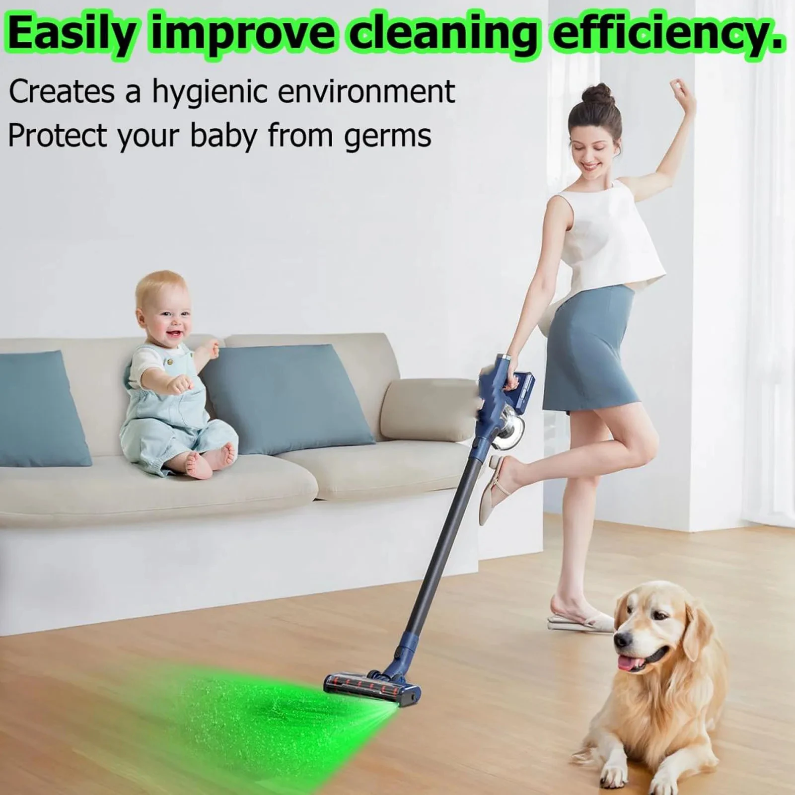 Vacuum Cleaner LED Dust Display Lamp Waterproof Green Laser Light Vacuum Parts Vacuum Cleaner LED Dust Display Lamp Waterproof Green Laser Light Vacuum Parts - Image 1