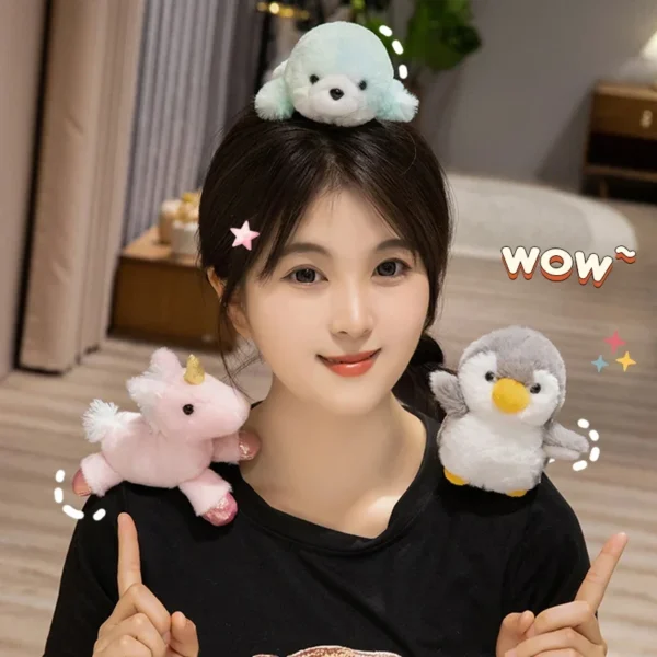 Various Cute Stuffed Animals Shoulderkins Pink Unicorn Turtle Octopus Penguin Funny Shoulder Decor School Party Bag Accessories Various Cute Stuffed Animals Shoulderkins Pink Unicorn Turtle Octopus Penguin Funny Shoulder Decor School Party Bag Accessories - Image 1