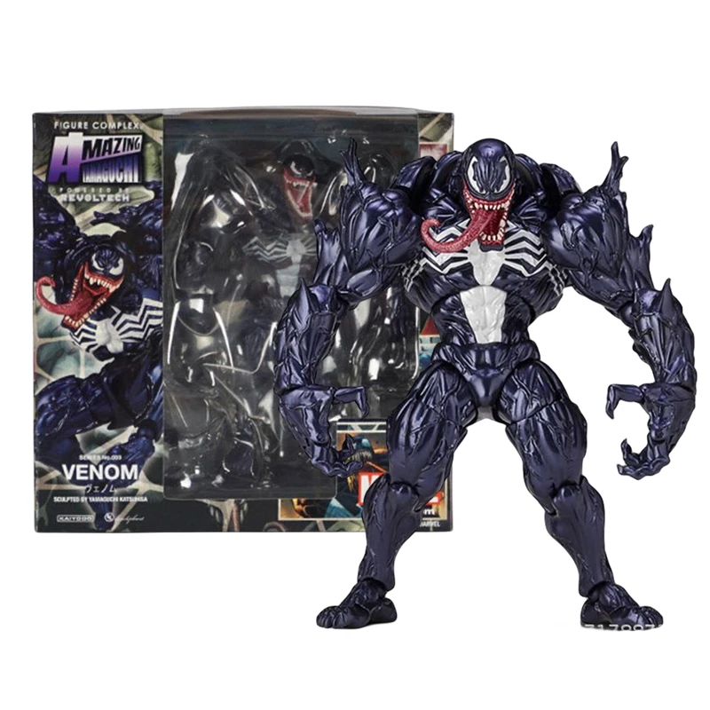 Venom AMAZING YAMAGUCHI legends Action Figure Joint Movable Change Face Statue Model Collectible kids for Toy Gift Venom AMAZING YAMAGUCHI legends Action Figure Joint Movable Change Face Statue Model Collectible kids for Toy Gift - Image 1