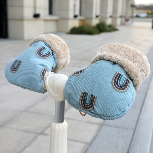 Windproof Infant Stroller Gloves Children's Outdoor Sports Mittens Cartoon Printed Hands Warmer Scooter Accessory for Winter - Image 1