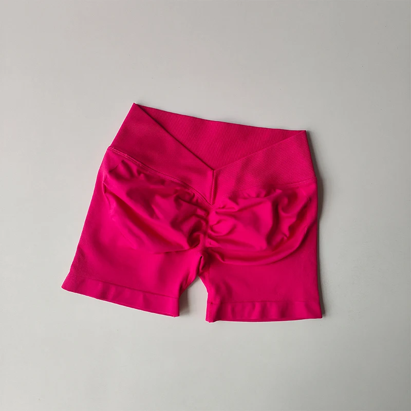 Women Back V Waist Yoga Shorts High Elastic Seamless Flex Scrunch Bum Workout Fitness Gym Shorts Yoga Booty Running Short Pants Women Back V Waist Yoga Shorts High Elastic Seamless Flex Scrunch Bum Workout Fitness Gym Shorts Yoga Booty Running Short Pants - Image 1