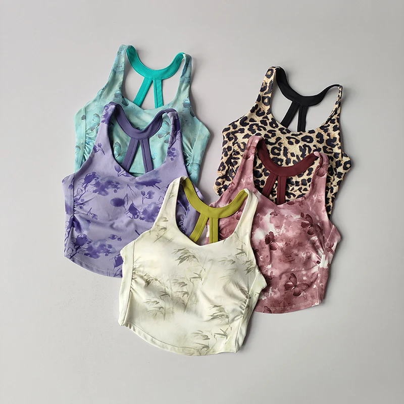 Women's 2025 New Summer Fashion Integrated Cup Beautiful Back Sports Bras Quick-drying Exercise Fitness Training Suit Cloth Vest Women's 2025 New Summer Fashion Integrated Cup Beautiful Back Sports Bras Quick-drying Exercise Fitness Training Suit Cloth Vest - Image 1