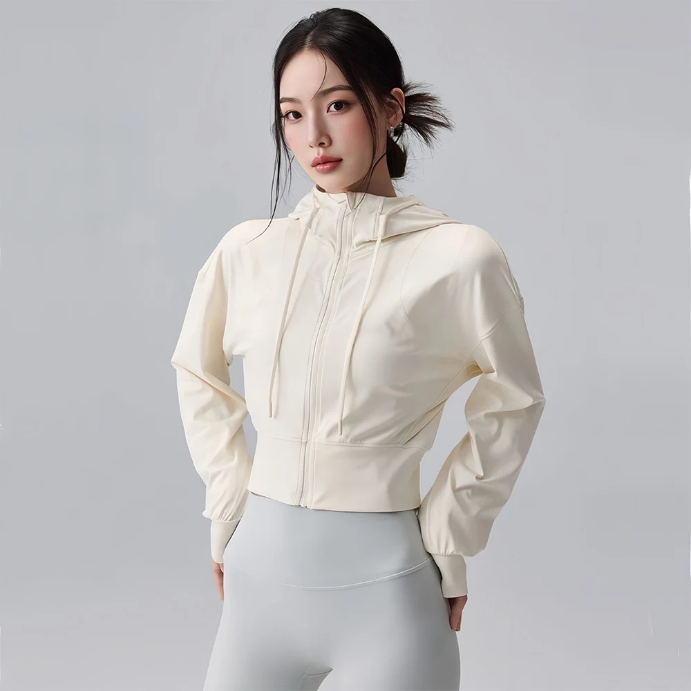 Women's Hooded Running Jacket Cycling Coat Yoga Jogging Shirt Tights Outdoor Sports Gym Clothing Running Wear Sportswear Women's Hooded Running Jacket Cycling Coat Yoga Jogging Shirt Tights Outdoor Sports Gym Clothing Running Wear Sportswear - Image 1