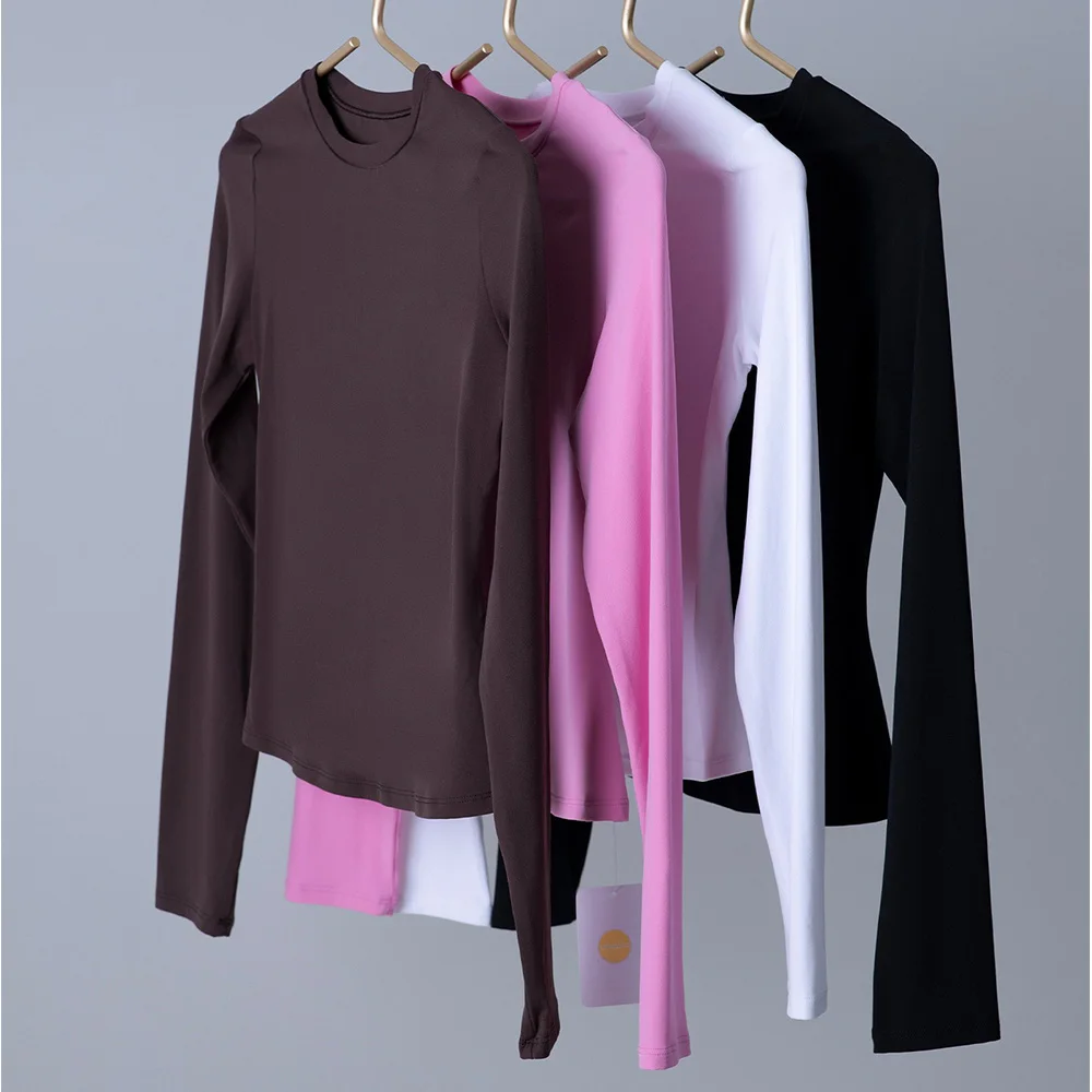 Women's Long Sleeve Yoga T-shirt Quick Dry Sports Top Workout T-shirt Running Sexy Exposed Navel Fitness Gym Shirts Sportswear Women's Long Sleeve Yoga T-shirt Quick Dry Sports Top Workout T-shirt Running Sexy Exposed Navel Fitness Gym Shirts Sportswear - Image 1