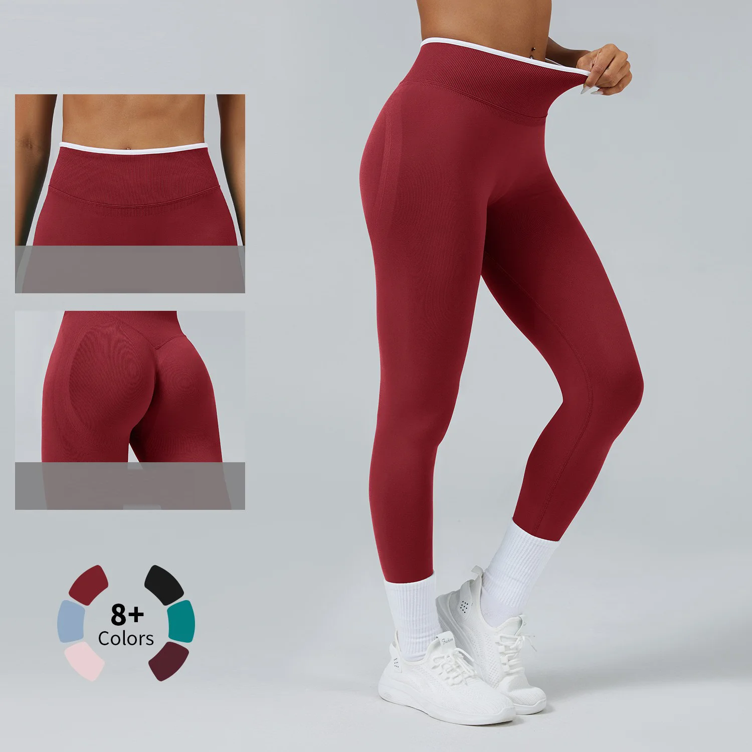 Women's Middle Waist Seamless Yoga Leggings Push-Up Sport Fitness Running Pants Hip Lift High Elastic Gym Leggings Sport Legging Women's Middle Waist Seamless Yoga Leggings Push-Up Sport Fitness Running Pants Hip Lift High Elastic Gym Leggings Sport Legging - Image 1