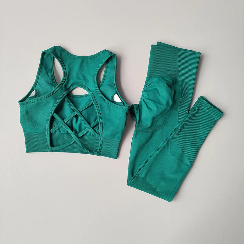 Women's tracksuit Fitness Yoga Sets Sportswear Workout Sports Bra+High Waist Leggings Gym Clothing Seamless Sports Suits Women's tracksuit Fitness Yoga Sets Sportswear Workout Sports Bra+High Waist Leggings Gym Clothing Seamless Sports Suits - Image 1