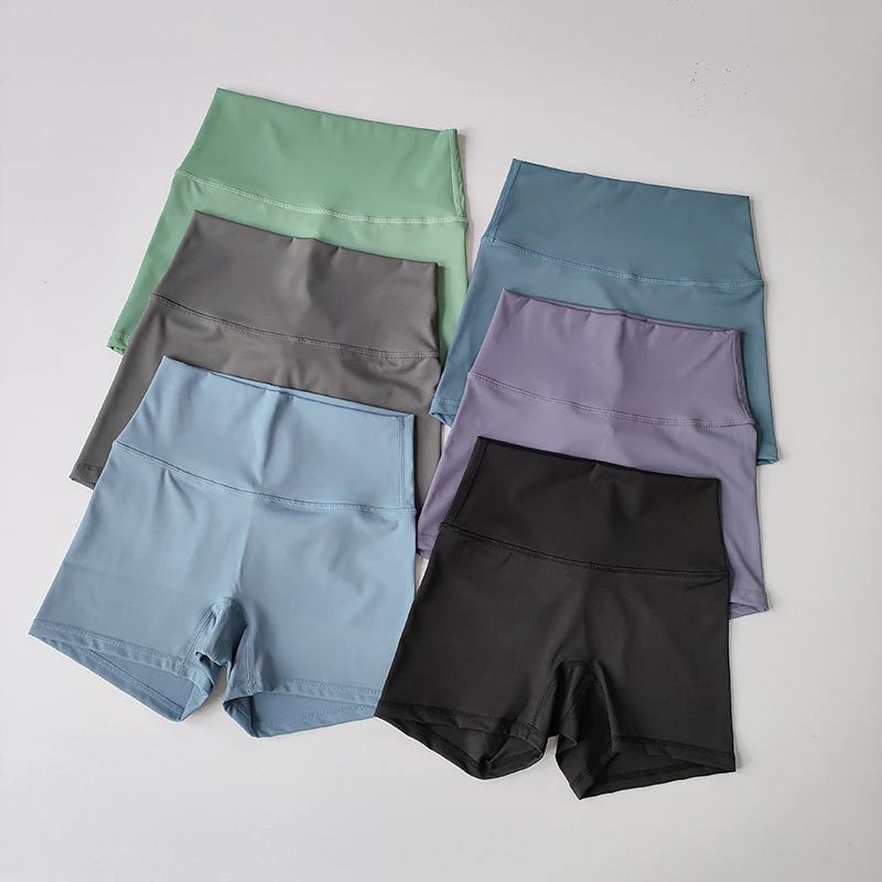 Yoga Sports Shorts Shorts Tight Fitting Elastic Three Part Pants Nude Feeling High Waist Hip Lifting Quick Drying Yoga Hot Pants Yoga Sports Shorts Shorts Tight Fitting Elastic Three Part Pants Nude Feeling High Waist Hip Lifting Quick Drying Yoga Hot Pants - Image 1