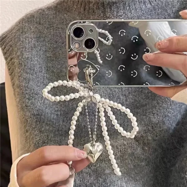 ZAKOL White Bowknot Heart Keychain Women Sweet Charm Pearl Bow Backpack Key Ring Handmade Jewelry Ornament Bags Pendants Gif ZAKOL White Bowknot Heart Keychain Women Sweet Charm Pearl Bow Backpack Key Ring Handmade Jewelry Ornament Bags Pendants Gif - Image 1