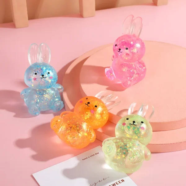 kids Anti-stress Soft TPR Slow Rebound Sequins Maltose Pinch Toy Stress Relief Elastic Squeezing Colored rabbit Decompression kids Anti-stress Soft TPR Slow Rebound Sequins Maltose Pinch Toy Stress Relief Elastic Squeezing Colored rabbit Decompression - Image 1