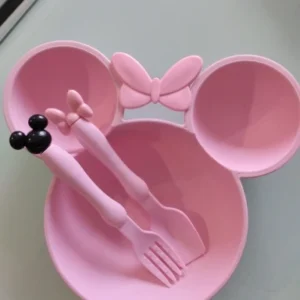 3 Pcs/Set Wheat Straw Children'S Tableware Set Kindergarten Baby Feeding Supplement Dinner Plate Bowl Spoon Fork Children'S Tabl