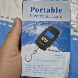 1pc Black 50kg Portable Electronic Portable Luggage Scale LCD Digital Display Screen Express Delivery Scale Hook Mini Scale