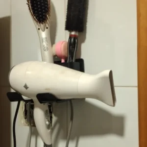 1 Pc Hair Dryer Storage Rack, Bathroom Dressing Table MultifunctionalStorage Rack, No Punching Blow Dryer Wall Mount Bracket