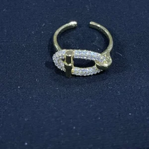 Stainless Steel Oval Hollow Zircon Open Rings For Women Gold Color Trendy Wedding Aesthetic Ring Summer Jewelry Accessories BFF