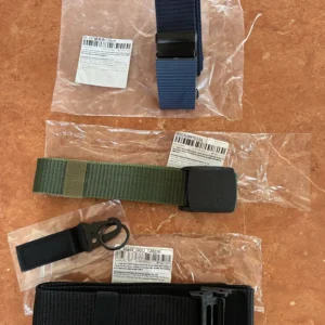 Nylon Military Tactical Men Belt 2 Pack Webbing Canvas Outdoor Web Belt with Plastic Buckle gift for Men