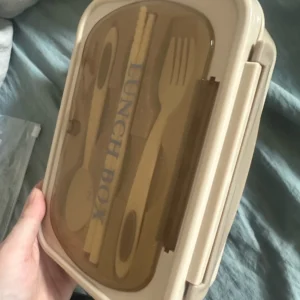 1Pc Bento Box Adult Lunch Box With 4 Compartments,Utensils, Sauce Jar, Muffin Liners, Microwave&Dishwasher Safe, Back To School