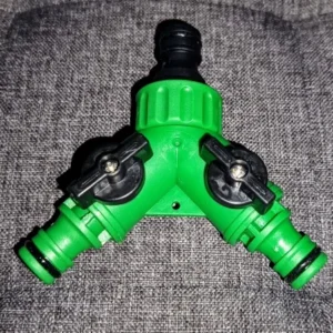 2 Way Garden Water Pipe Connectors Pipe Adapter Y Shape Hose Splitter Valve Three Way Plastic Valve With Switch