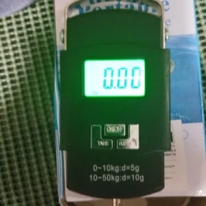 1pc Black 50kg Portable Electronic Portable Luggage Scale LCD Digital Display Screen Express Delivery Scale Hook Mini Scale