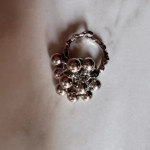 Ingemark Unique Braided CCB Plastic Ball Bead Stud Earrings for Women Trendy Goth Gold Color Piercing Earring Party Jewelry Gift