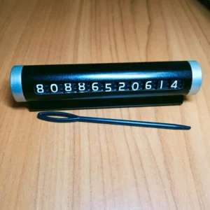 Metal Car Temporary Parking Card Universal Rotate Phone Number Plate Aluminum Stickers Park Stop in Car-styling Auto Accessories