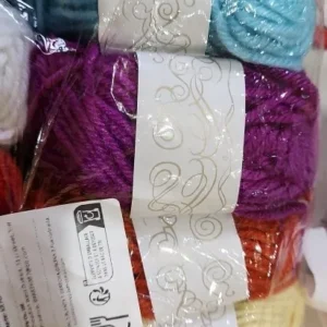 12pcs Multicolor Yarn Knitting Supplies , Crochet Craft For Crocheting And Knitting Yarn Starter Kit For Beginners