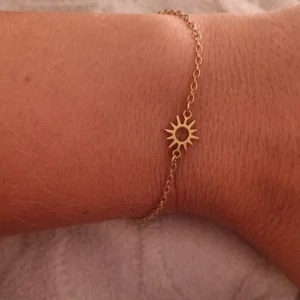 ICFTZWE Sun Hollow Bracelets For Women Stainless Steel Hand Chain Vintage Sunflower Anklet Boho Foot Jewelry Accessories