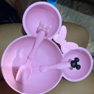 3 Pcs/Set Wheat Straw Children'S Tableware Set Kindergarten Baby Feeding Supplement Dinner Plate Bowl Spoon Fork Children'S Tabl