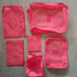 6pcs Travel Storage Bag Large Capacity Luggage Clothes Sorting Organizer Set Suitcase Pouch Case Shoes Packing Cube Bag