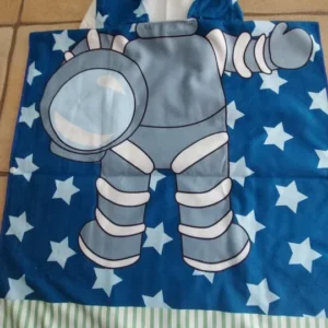 Newborn Wrap Blanket Cartoon Child Kid Hooded Cloak Infant Bathrob Baby Bath Towel Robe Cotton Boy Girl Beach Robe Astronaut Cap