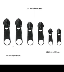 3 Sizes Universal Instant Fix Zipper Repair Kit Replacement Zip Slider Teeth Rescue Sewing Clothes Bag Zippers Tool Accessories